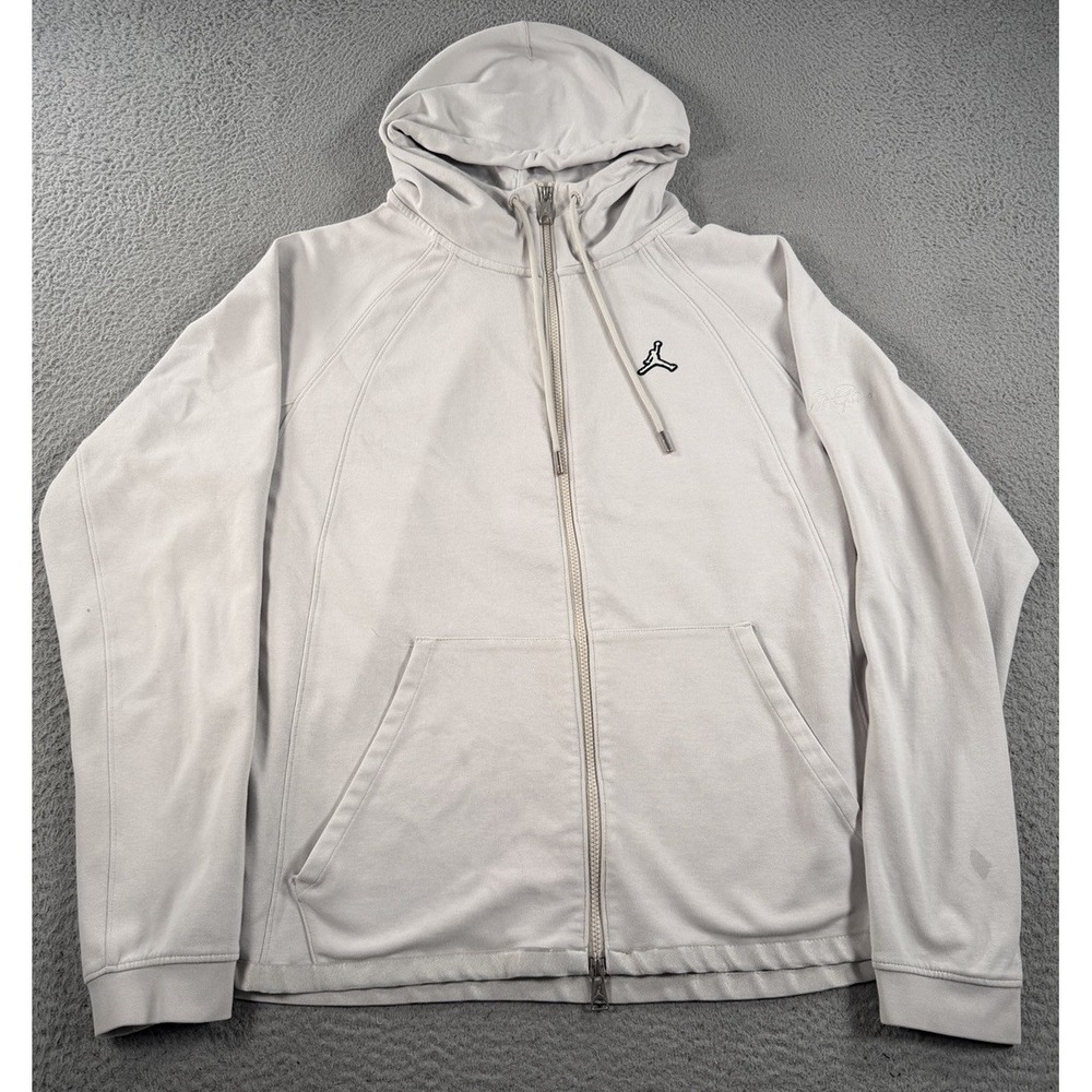 Nike Jordan Essentials Hoodie Warmup Jacket Mens Large White DJ0886-104